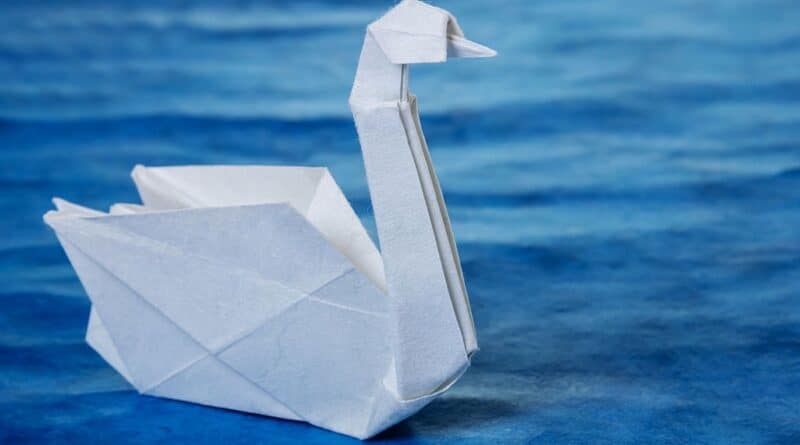 cisne de origami