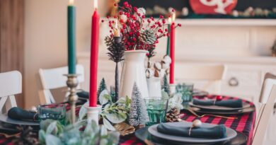 Decoraciones navideñas de mesa