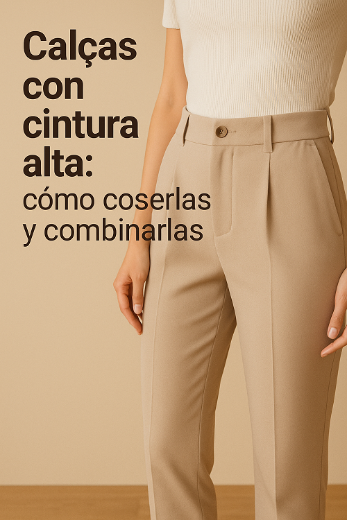 Calças con cintura alta: cómo coserlas y combinarlas