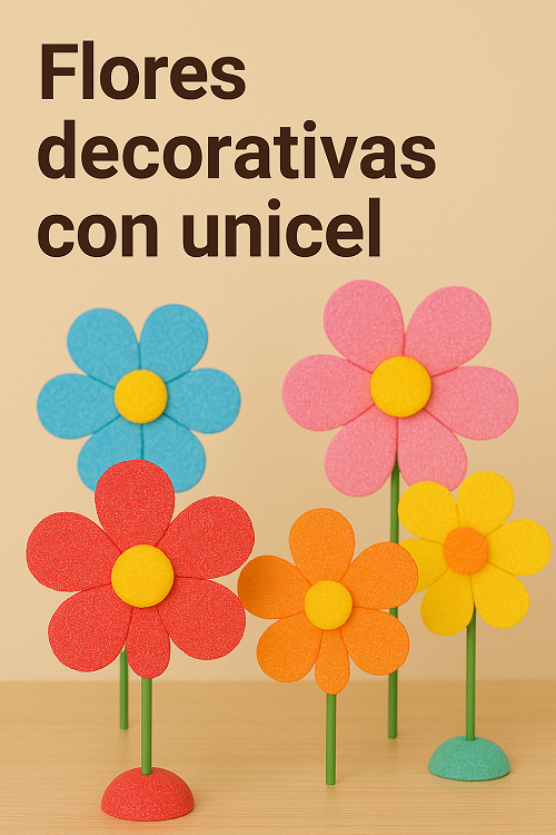 Flores con unicel: paso a paso para principiantes