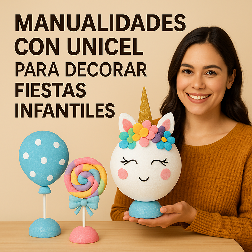 Manualidades con unicel para decorar fiestas infantiles