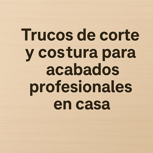 Dale a tu ropa un acabado profesional