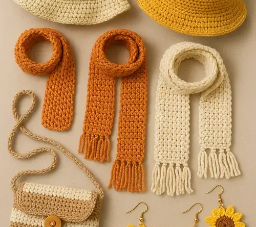 Accesorios de moda en crochet: sombreros, bufandas y más