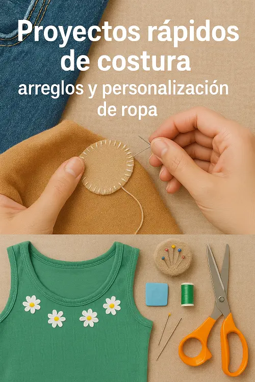 Proyectos rápidos de costura: arreglos y personalización de ropa