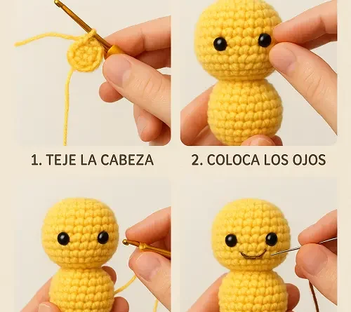 Cómo tejer tu primer amigurumi paso a paso