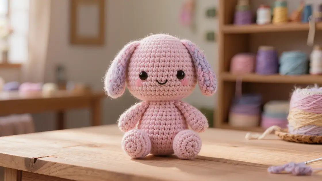 Amigurumi pastel con superficie lisa sin marcas