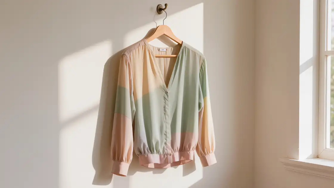 Blusa pastel bien ajustada sin tela de más en el busto