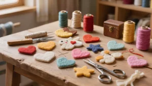 Cómo coser un llavero de fieltro
