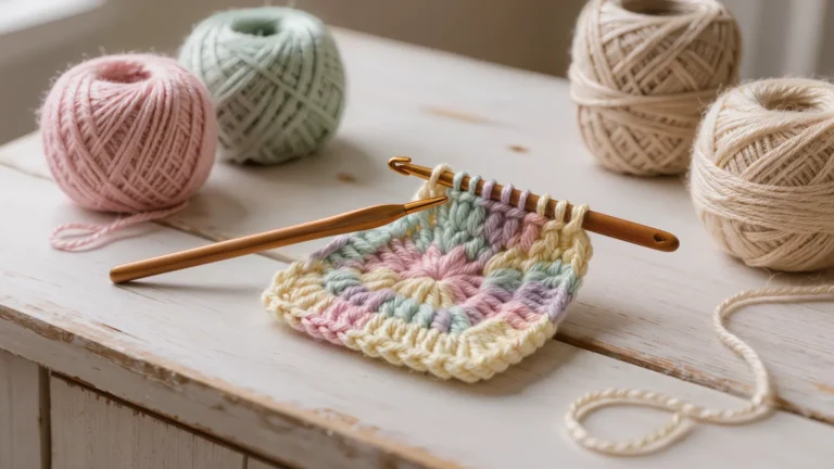 Crochet multicolor: mezcla de hilos para efectos sorprendentes