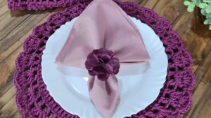 Juego de Sousplat: Patrones de crochet intrincadosJuego de Sousplat:
