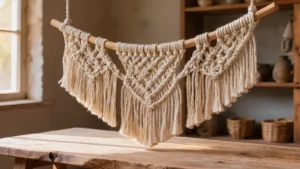 Pared de macramé: cómo hacer