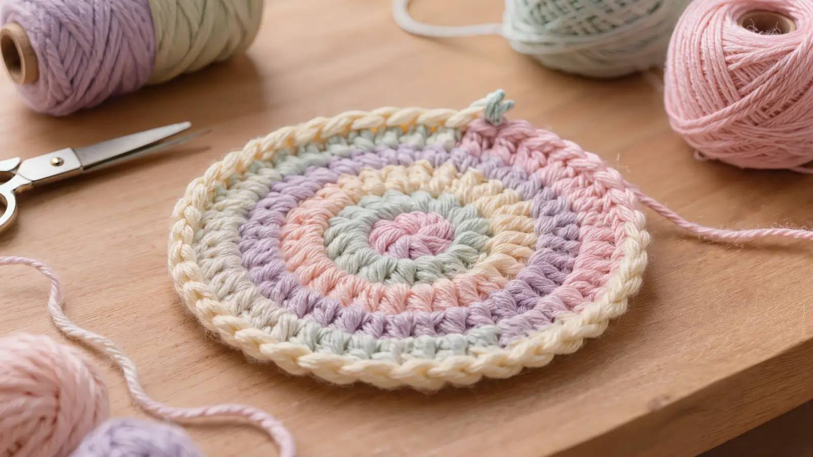 Tubo de crochet tejido en espiral sin costura visible